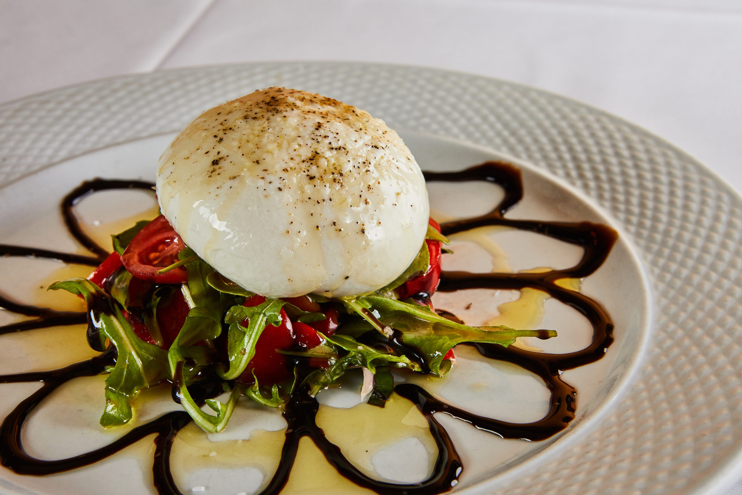 A fresh plated appetizer at Blue Restaurant