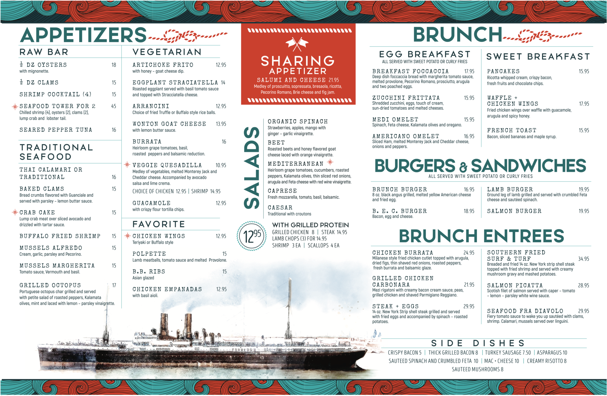 Brunch Menu Blue Restaurant